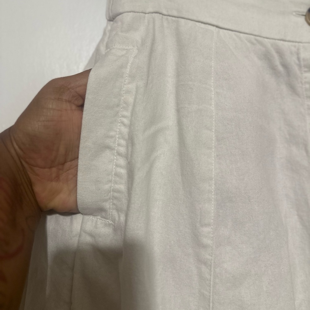 Universal Thread Cream A-Line Skirt with Buttons - Picture 3 of 6